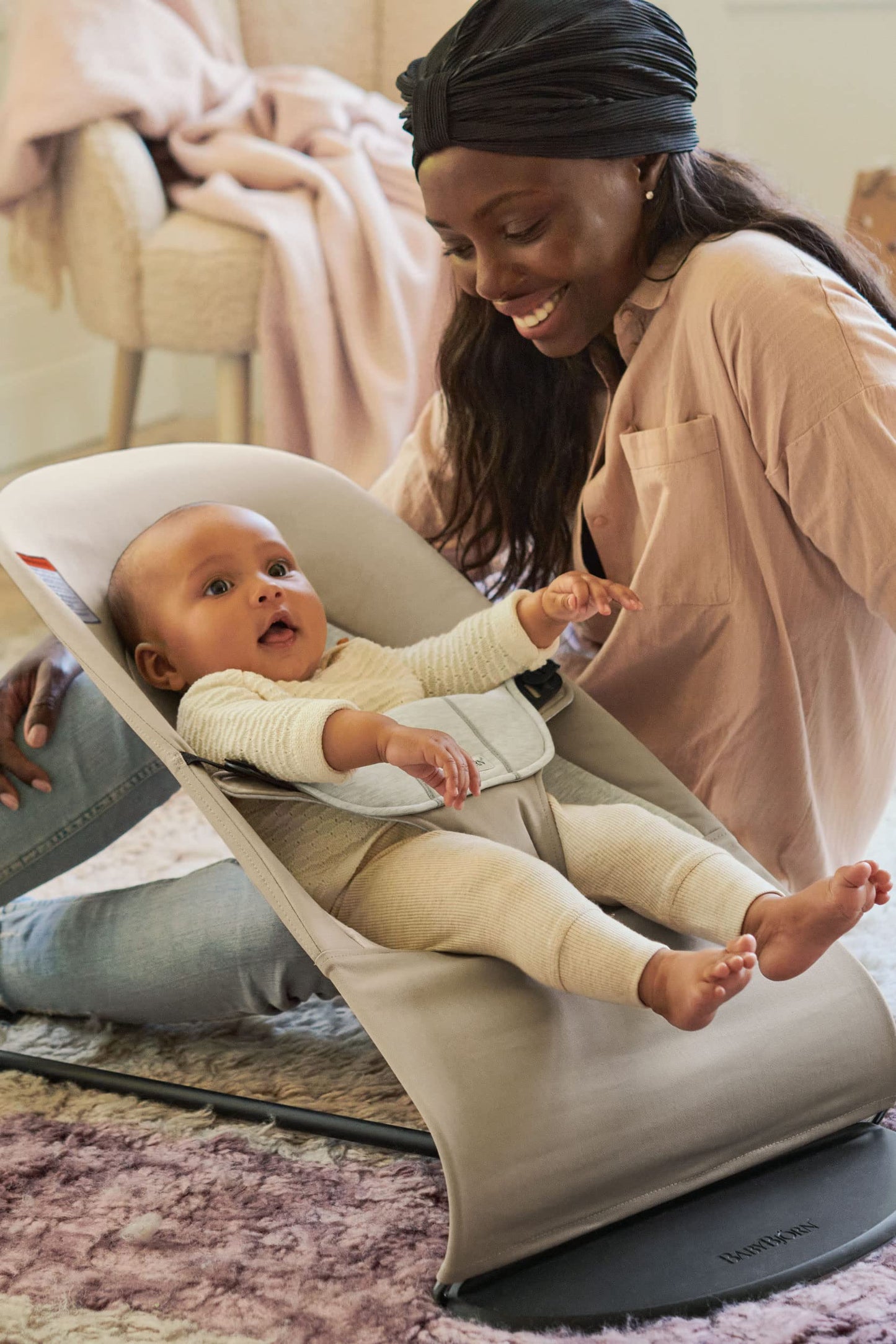 Babybjrn Bouncer Balance Soft, Cotton/Jersey, Beige/Gray
