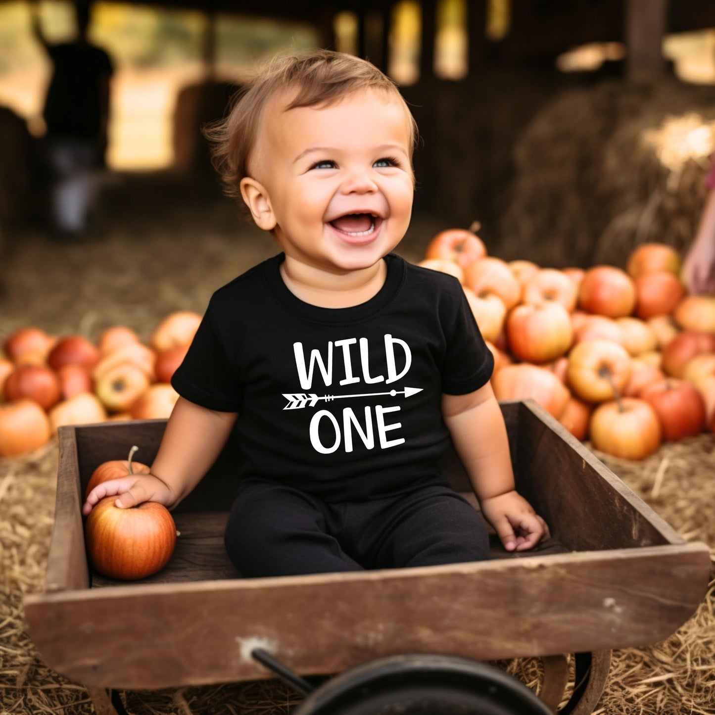 Wild One Boys 1St Birthday Shirt For Baby Boys First Birthday Outfit Black Shirt 12 Months