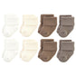 Hudson Baby Unisex Baby Cotton Rich Newborn And Terry Socks, Solid Beige Brown, 6-12 Months