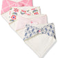 Touched By Nature Unisex Baby Organic Cotton Bandana Bibs, Flower, One Size