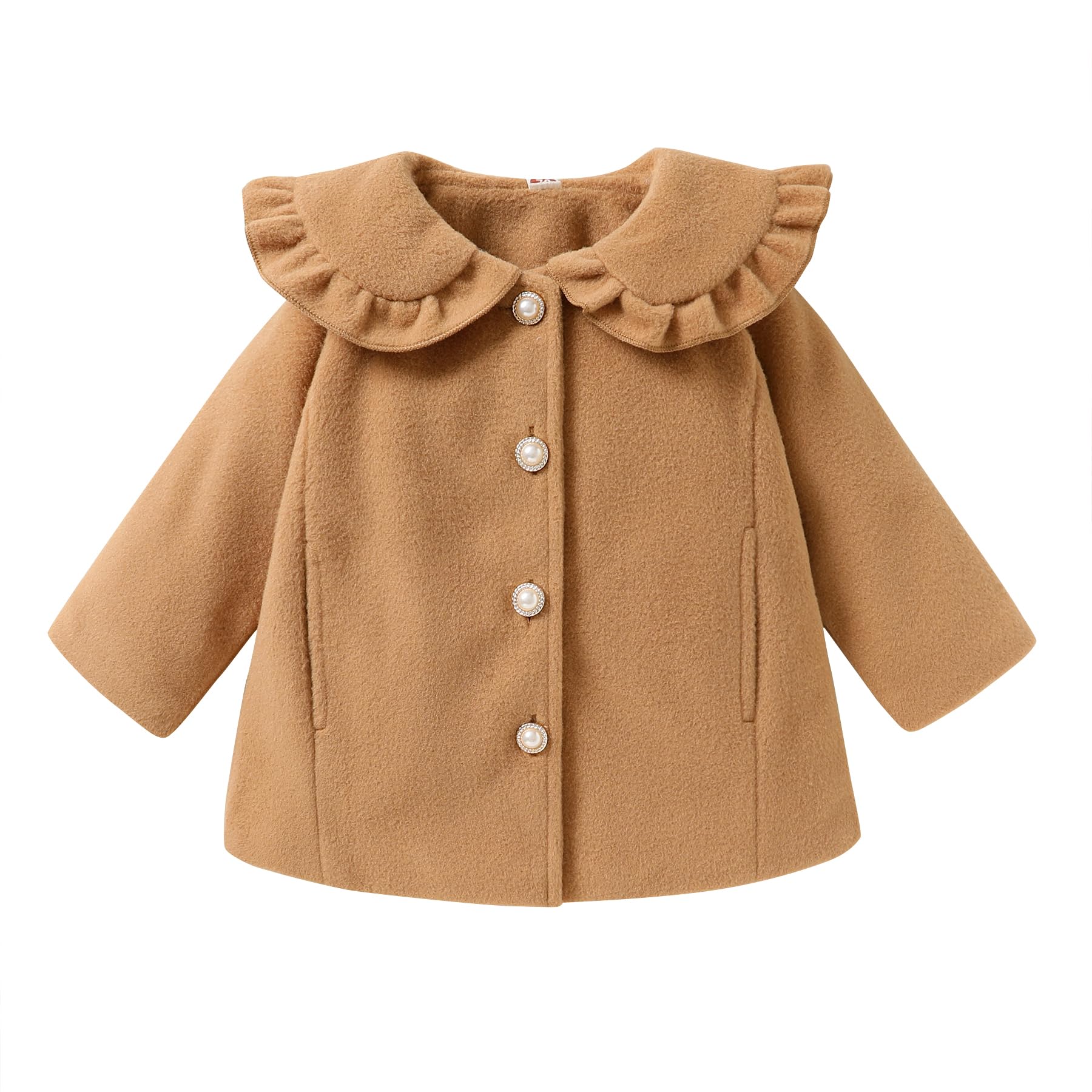 Jeelligular Toddler Baby Girl Coats Kids Cloak Button Warm Thick Jacket Clothes WBBAPB0CCJ5VSNC