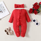 Yingisfitm Newborn Baby Girl Boy Footie Onesie Zipper Ruffle Butt Romper Jumpsuit My First Valentines Day Outfit (Red, 0-3 Month