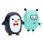 Nuby Silly Squirts Bath Toys, Easy to Clean Childrens Toy, Robot and Penguin, 2 Count