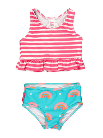 Rufflebutts Upf50+ Catching Rainbows Peplum Tankini - 18-24M