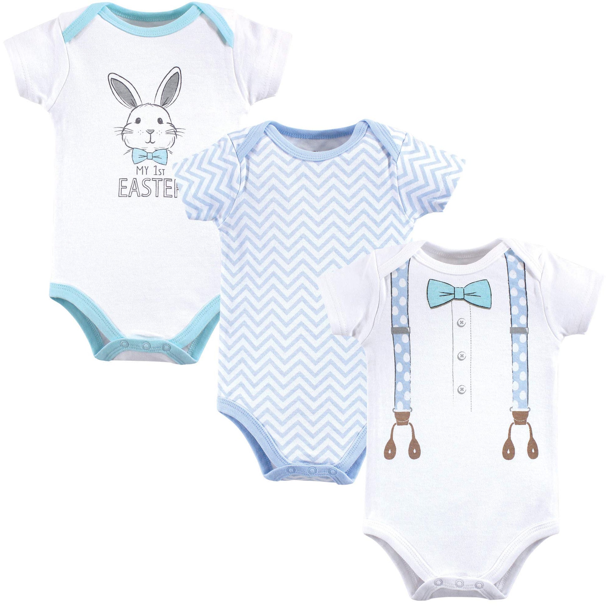 Little Treasure Unisex Baby Cotton Bodysuits, Boy First Easter, 0-3 Months