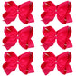 Huge Boutique Hair Bows Alligator Clips 6 Pcs 8 Inch For Infant Baby Girl Teens Girls Women (Shocking Pink)
