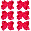 Huge Boutique Hair Bows Alligator Clips 6 Pcs 8 Inch For Infant Baby Girl Teens Girls Women (Shocking Pink)