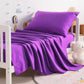 Ntbay Toddler Sheet Set - 3-Piece Microfiber Crib Sheet Set - Flat Sheet, Fitted Sheet, Pillowcase - Solid Toddler Bedding, Purp