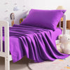 Ntbay Toddler Sheet Set - 3-Piece Microfiber Crib Sheet Set - Flat Sheet, Fitted Sheet, Pillowcase - Solid Toddler Bedding, Purp