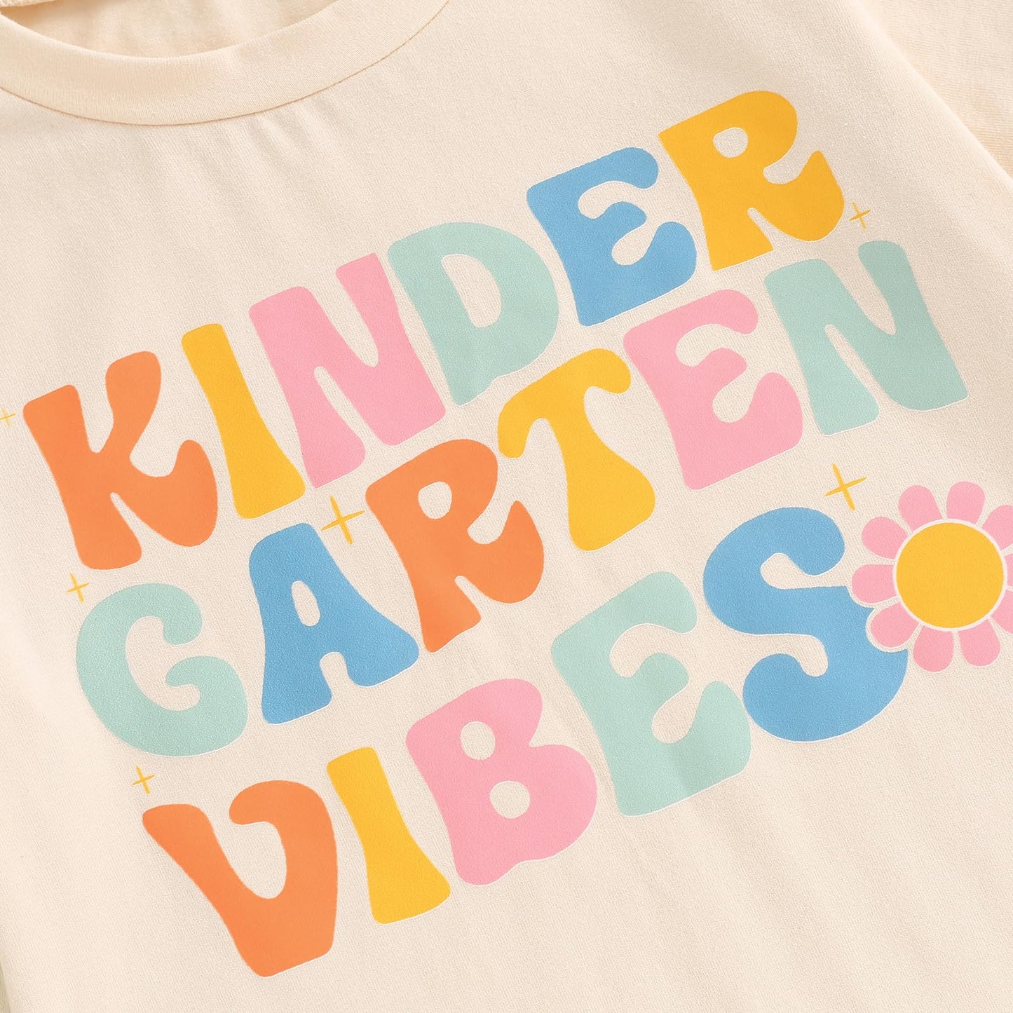 Toddler Baby Girl Back To School Outfit Kindergarten Pre K First Grade Short Sleeve T-Shirt First Day Of School Tops (Kindergart