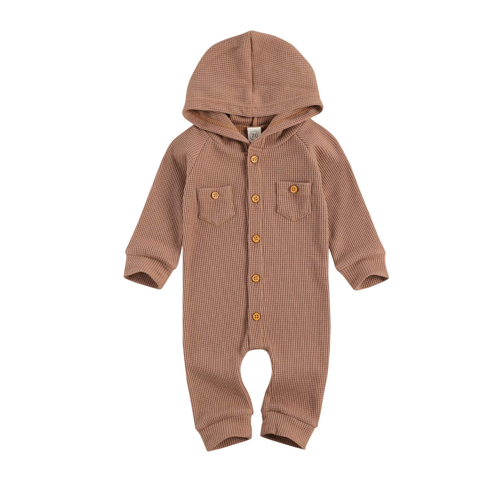 Ynibbim Winter Newborn Baby Boy Girl Solid Romper Unisex Infants Hooded Outfit C WBBAPB08LPCV9N2
