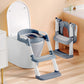 Infantso Ploopi Step Potty Trainer Seat With Ladder For Kids 15 Years|Foldable With Height Adjustment & Pu Cushion, Fits All We