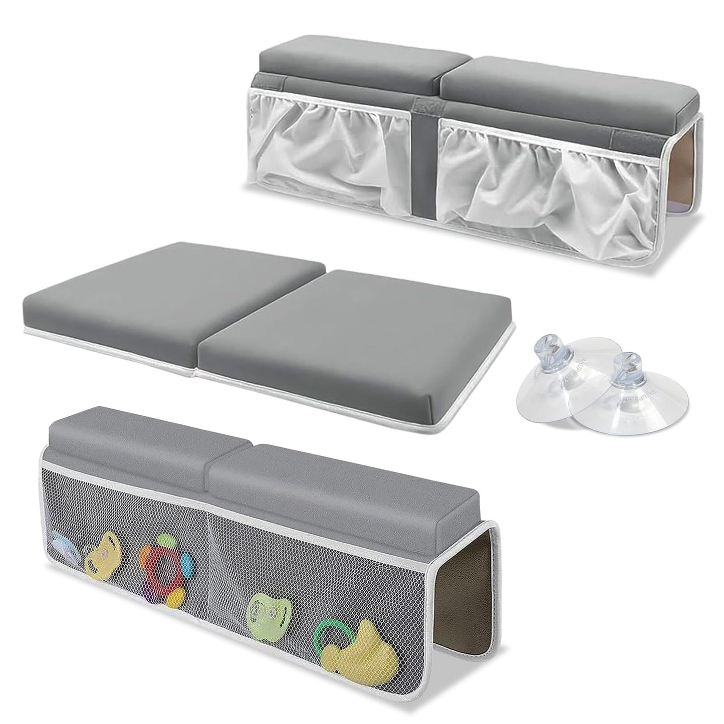 Appomattox Kids Premium Bath Kneeler Baby Bath Kneeler And Elbow Rest Pad Set - Bath Kneeling Pad For Bathing Baby - Elbow Rest