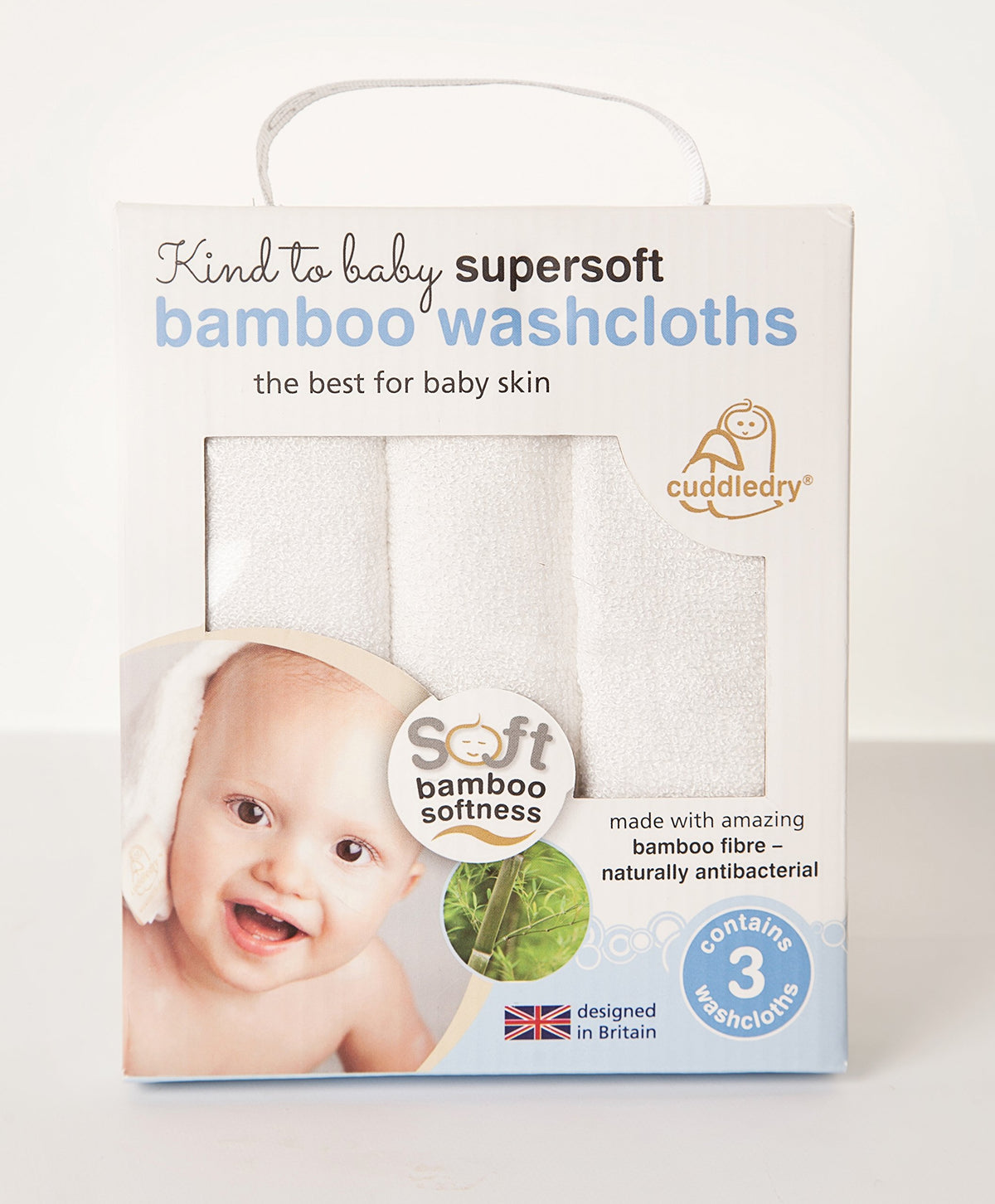 Friendly Bamboo Washcloth, Natural White
