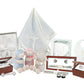 Stephan Baby Satin-Lined Rosewood Keepsake Box With Silver Plated Birth Certificate Holder, First Tooth And First Curl Boxes