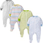 Onesies Brand Baby Girls 4-Pack 'N Play Footies Multi Pack And Toddler Sleepers, Clouds, 6-9 Months Us