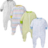 Onesies Brand Baby Girls 4-Pack 'N Play Footies Multi Pack And Toddler Sleepers, Clouds, 6-9 Months Us