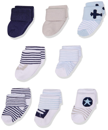 Luvable Friends Baby Boys Newborn And Terry Socks, Airplane, 6-12 Months Us
