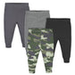 Gerber Baby Boys' Multi-Pack Pants, Camo/Gray, 0-3 Months