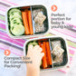 Innobaby Keepin' Fresh Stainless Steel Divided Bento Snack Box With Lid For Kids And Toddlers Bpa Free, 11 Oz., Orange