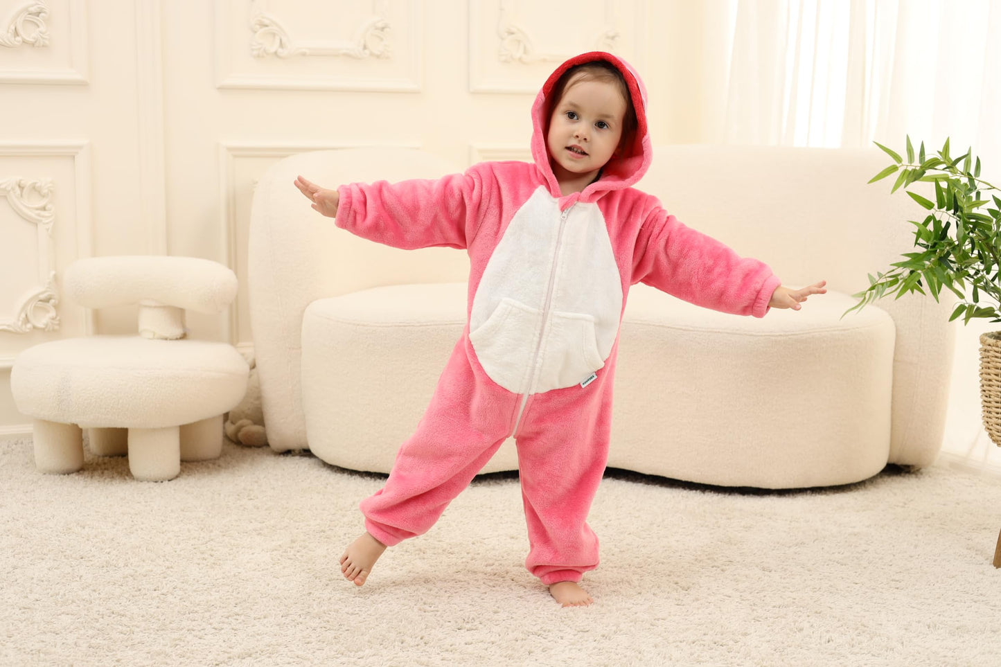 Lolanta Shark Jumpsuit Kids One Piece Animal Costumes For Kids Halloween Fancy Dress(Rose Red, 4-6 Years)