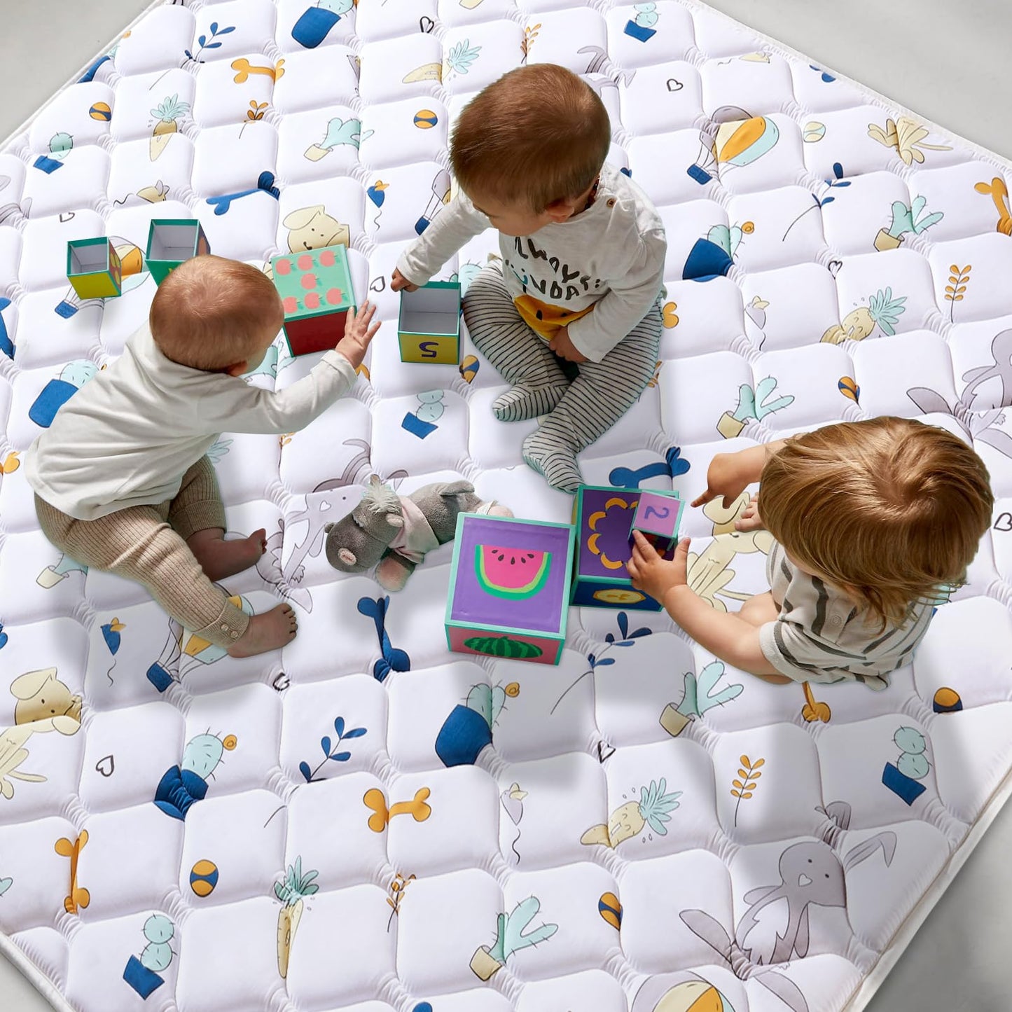 Premium Foam Baby Play Mat 71' X 59', Extra Large Soft Thicker Activity Playmats For Babies, Toddlers, Infants, Play & Tummy T