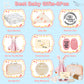 Baby Girl Gift Basket, 8Pcs Baby Girl Gifts Newborn Gift Set, Cute & Practical Baby Girl Newborn Essentials Gift Basket Set, War