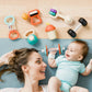 iPlay, iLearn Baby First Gym Rattle Set, Infant Dumbbell Weights Teething Rattles 3-6-12 Month, Newborn Workout Sensory Stroller