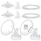 Maymom Pump Parts Compatible With Spectra S2 Spectra S1 Spectra 9 Plus Breastpump, Incl 28Mm Flange Valve Tubing Backflow Protec