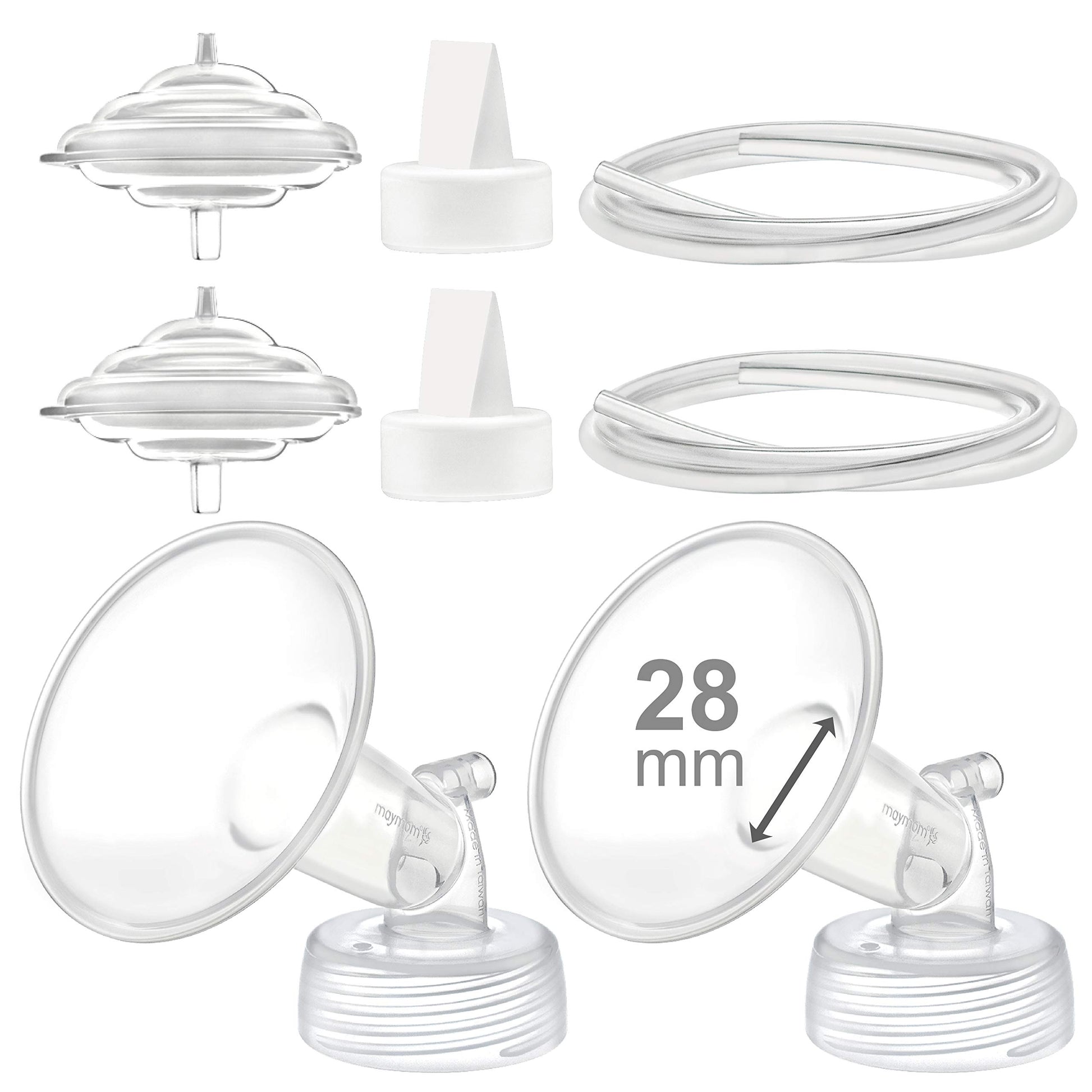 Maymom Pump Parts Compatible With Spectra S2 Spectra S1 Spectra 9 Plus Breastpump, Incl 28Mm Flange Valve Tubing Backflow Protec