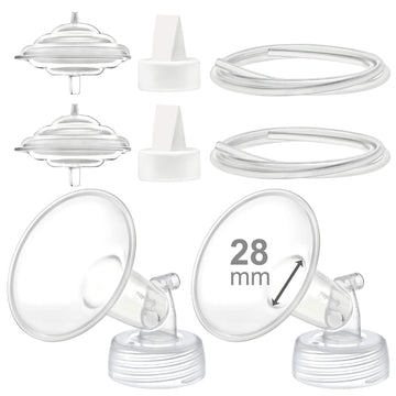 Maymom Pump Parts Compatible With Spectra S2 Spectra S1 Spectra 9 Plus Breastpump, Incl 28Mm Flange Valve Tubing Backflow Protec