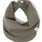 Kishu Baby Indi Infinity Scarf Bib - Super Soft Organic Cotton Muslin Drool Bib with Snaps (Olive)