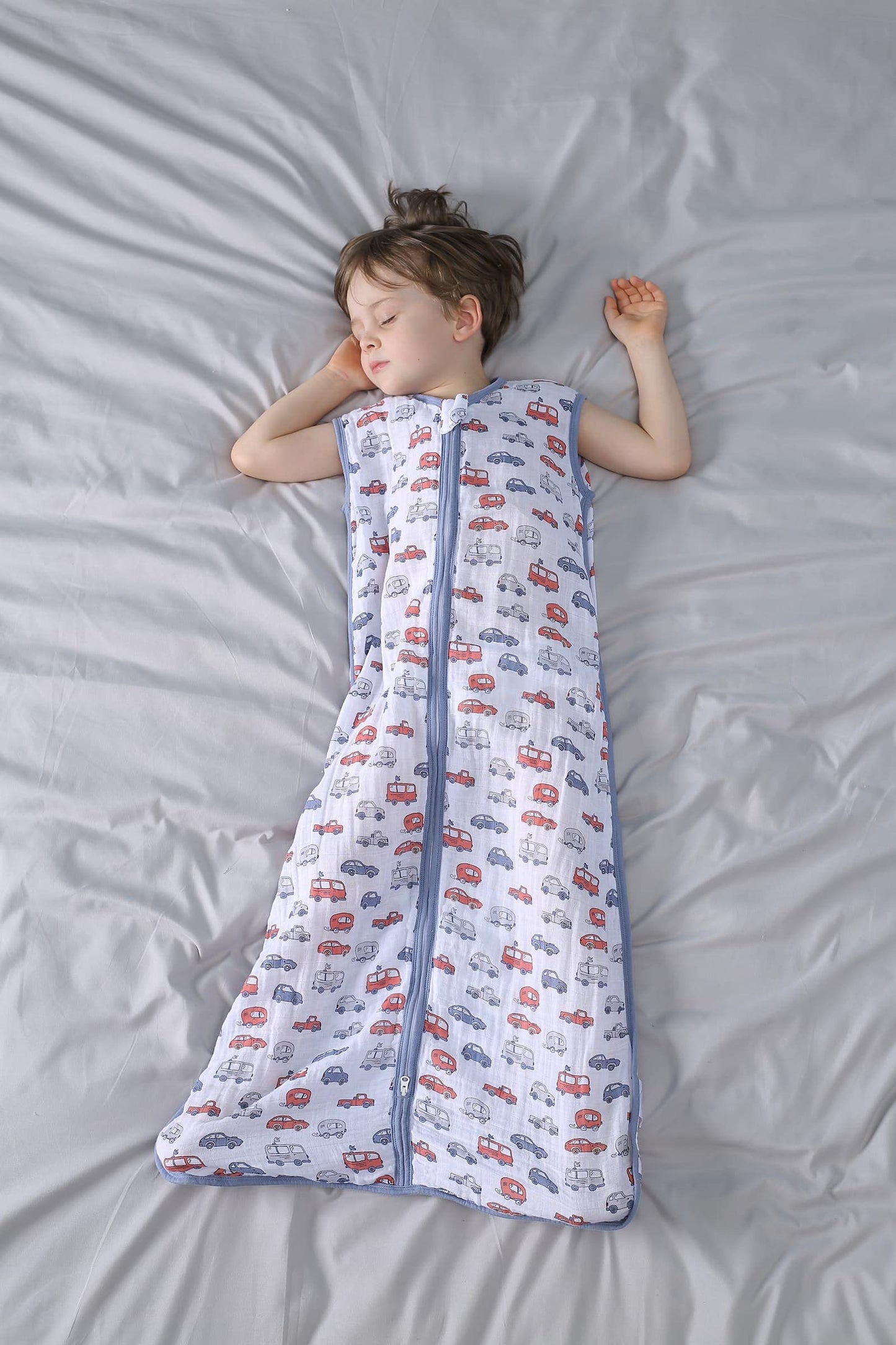 TADO MUSLIN Baby Sleep Sack 2-4 T Baby Wearable Blanket 100% Organic Cotton 0.5 TOG Toddler Sleep Sacks 2- Way Zipper Soft Car 4