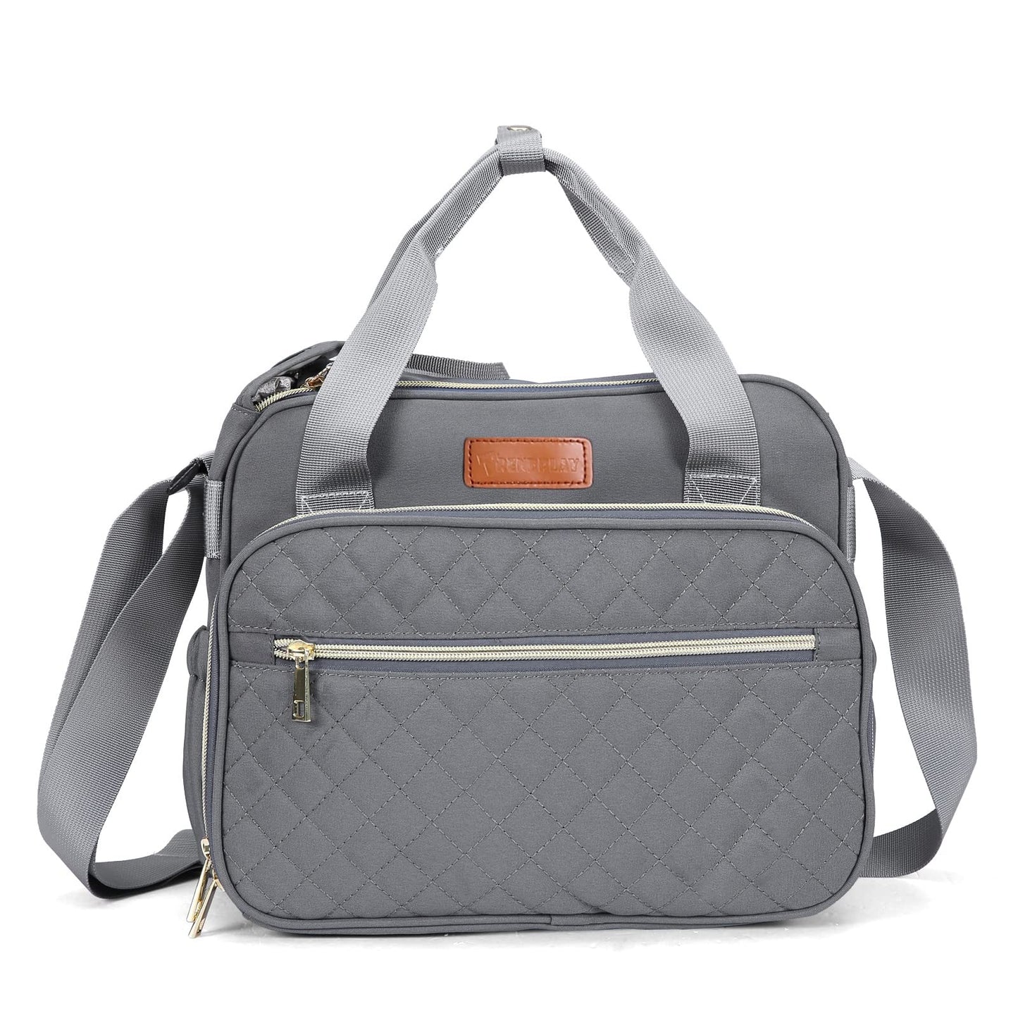 Mini Diaper Bag Baby Nappy Nursery Bag - Travel&Outdoor Organizer, Stroller Bag Multi-Function Maternity Bag For Mom Daddy, Gray