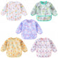 Haimoburg Long Sleeved Bibs, Pack Of 5,Lightweight Waterproof Shirt Bibs For Baby Toddler 6-30 Months