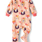 The Children'S Place,Baby Girls,And Toddler Fleece Zip-Front One Piece Footed Pajama,Peach Critters,4 Years