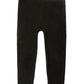 Silky Toes Baby Leggings, Toddler Seamless Soft Cotton Knit Pants For Girls And Boys (6-12 Months, Black/Silver Shimmer)