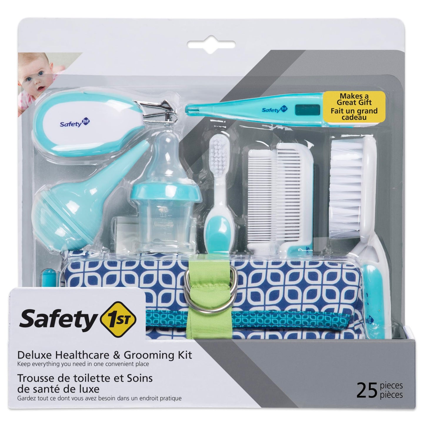 Safety 1St Deluxe 25-Piece Baby Healthcare And Grooming Kit (Arctic Blue)