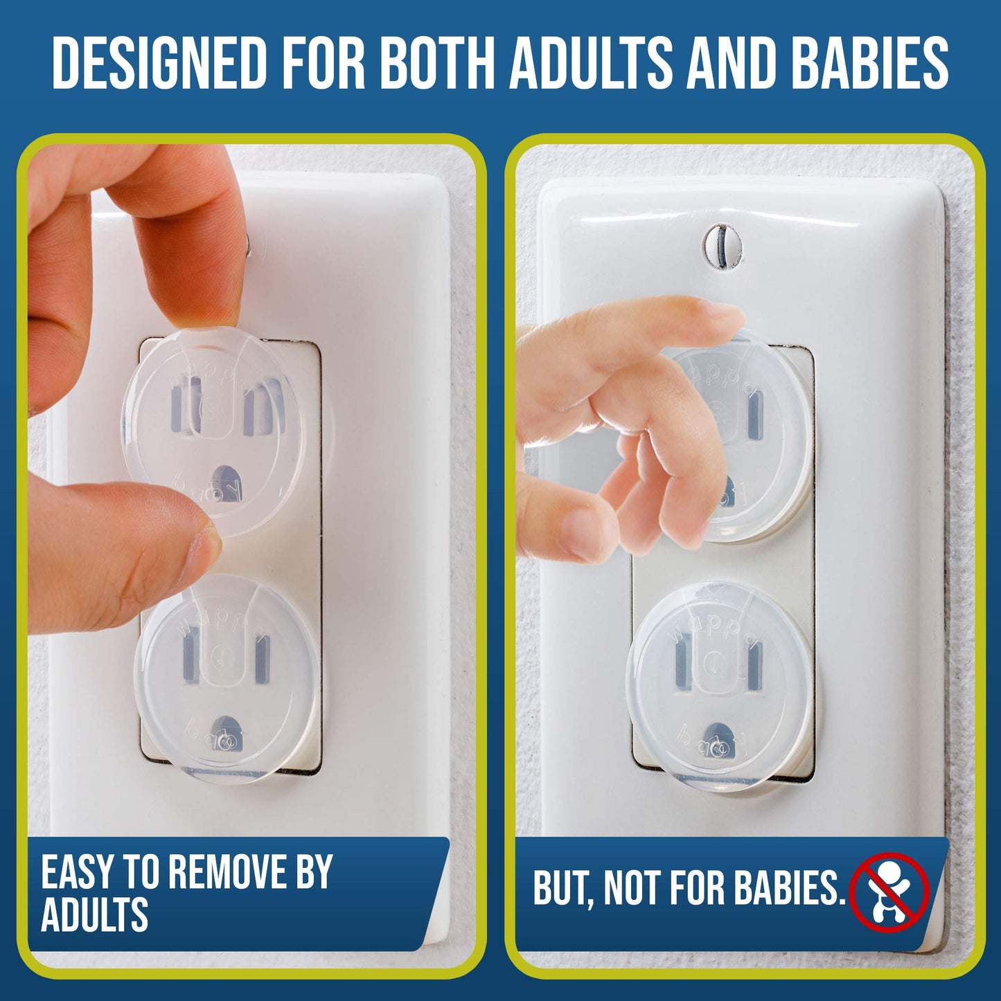 Clear Outlet Covers (50 Pack) Value Pack - Baby Safety Outlet Plug Covers - Durable & Steady - Child Proof Your Outlets Easily