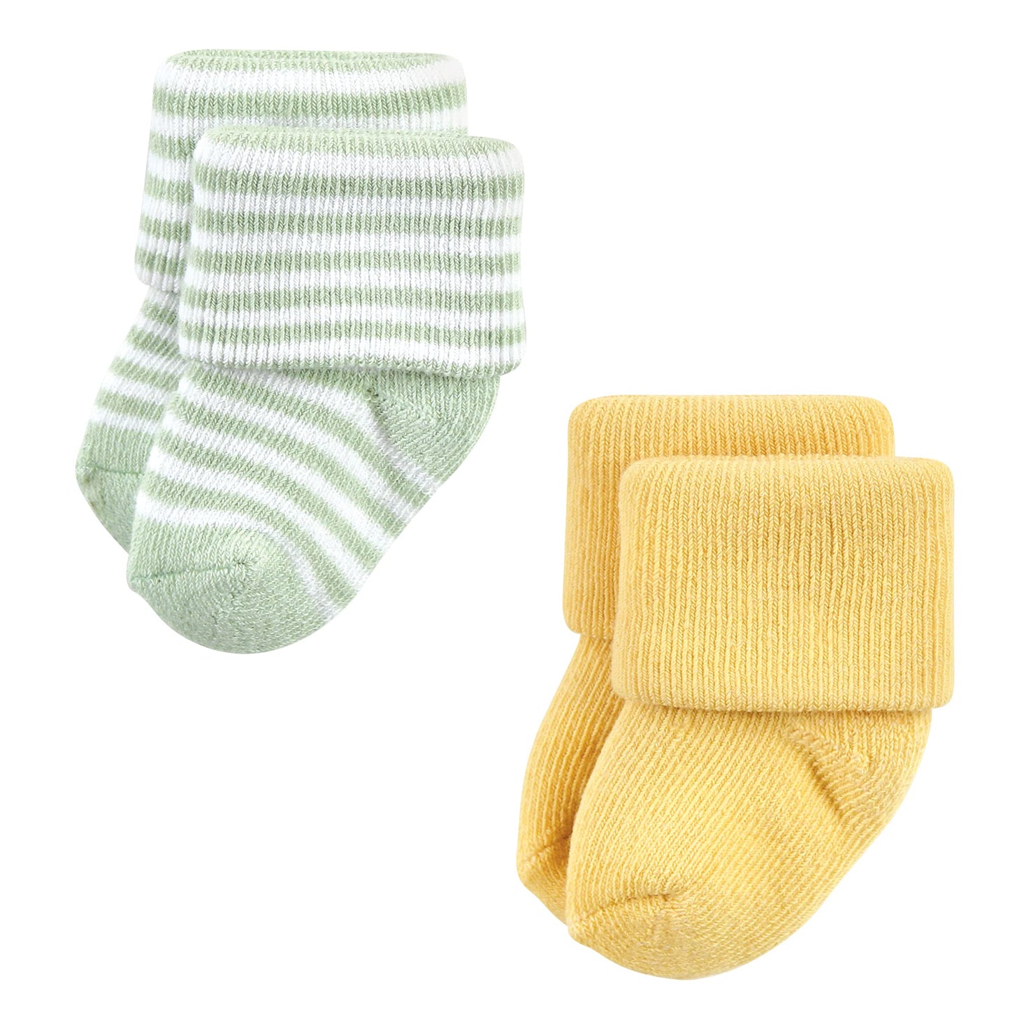 Hudson Baby Unisex Baby Cotton Rich Newborn And Terry Socks, Soft Earth Tone Stripes, 0-6 Months