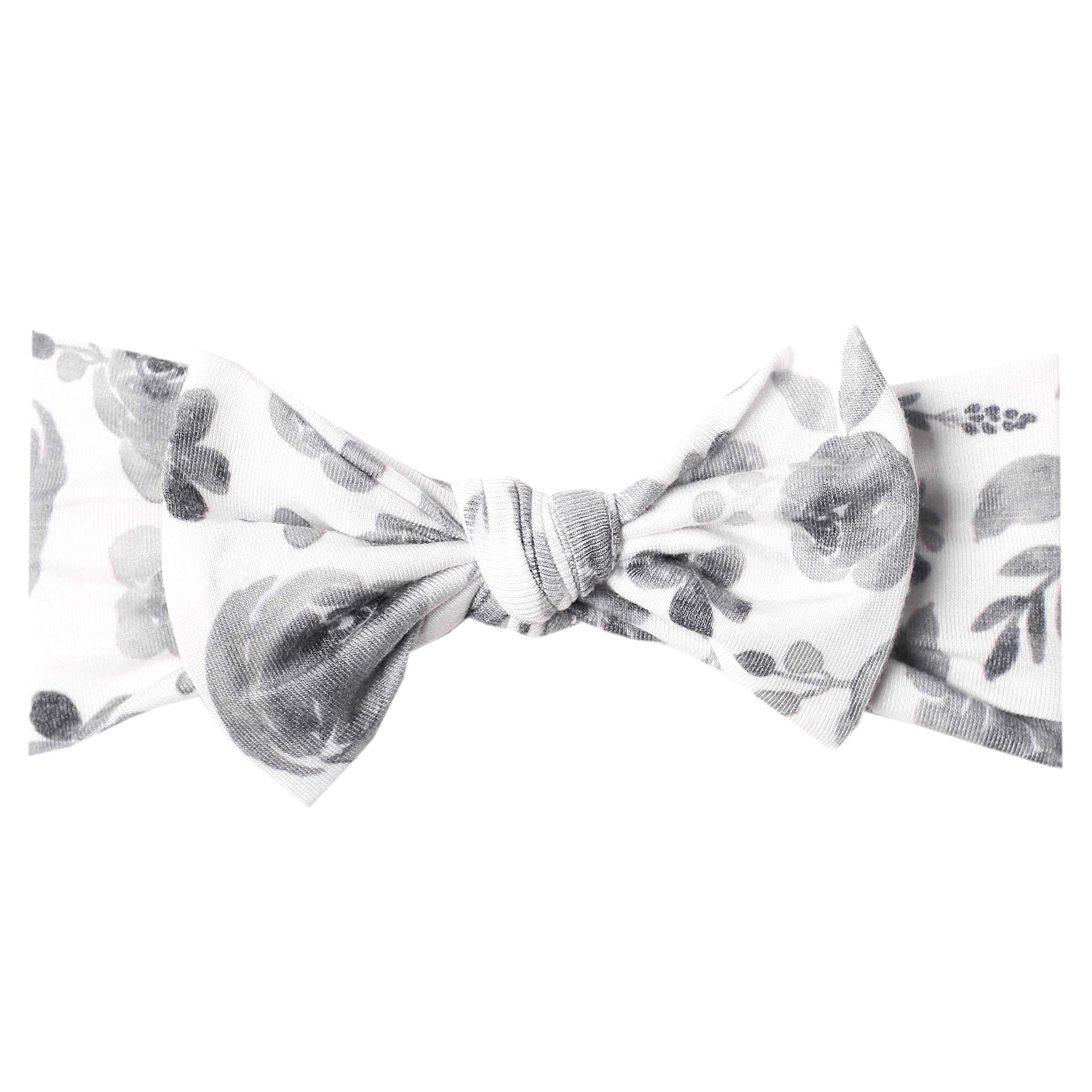 Copper Pearl Baby Stretchy Soft Knit Headband Bow Rowan