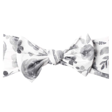 Copper Pearl Baby Stretchy Soft Knit Headband Bow Rowan