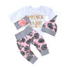 4Pcs Infant Baby Girls Arrow Letters Romper Top+Long Floral Pant Leggings+Warm Hat+Headhand Bodysuit (12-18Month, White)