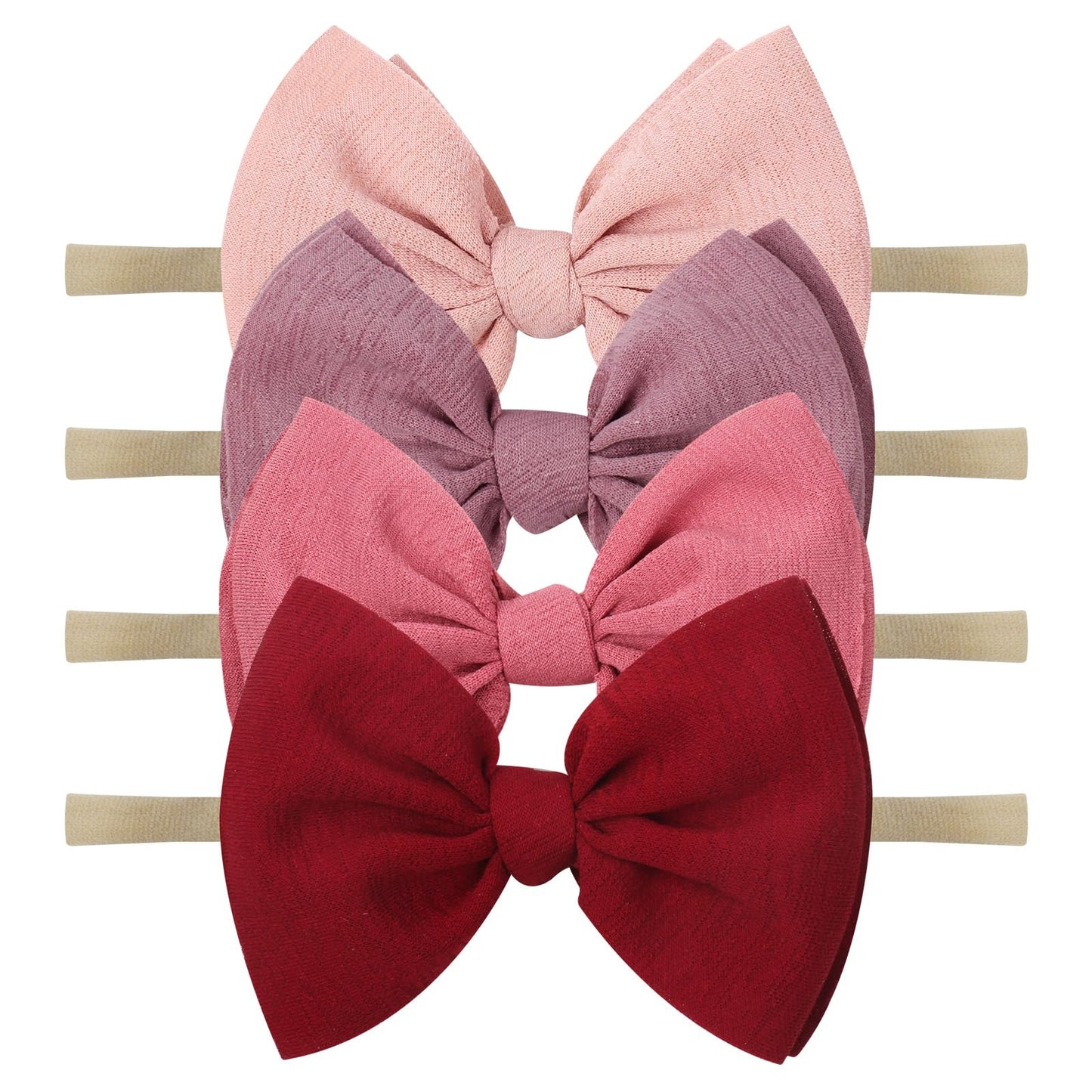 Yanjie Baby Girls Nylon Headbands Newborn Bows Handmade Hair Bows Hairbands Hair Accessories For Newborn Infant Toddlers Kids (P