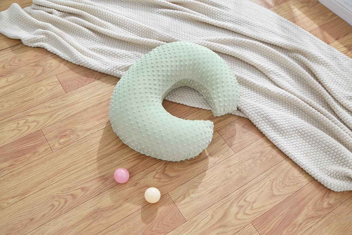 Donomilo Minky Dots Nursing Pillow Cover, Case Plush Breathable Breastfeeding Pillow Slipcover Fits Nursing Pillow, Super Soft S