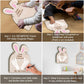 Baby'S First Easter Bunny Footprint Diy Wooden Hanging Sign, Baby'S 1St Easter Art Craft Gifts, My First Holiday Milestone Sign,