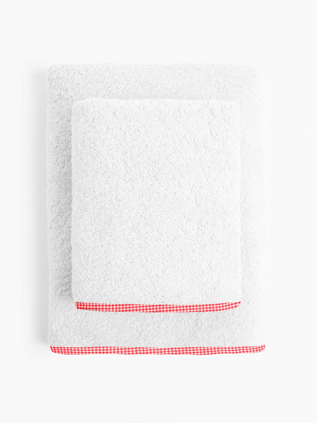 The Baby Atelier 100% Organic Red Checks Junior Towel Set