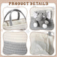 Foldtier Elephant Diaper Caddy Organizer Cart Storage For Nursery With Handle Baby Shower Basket Gift Baby Bath Caddy For Diaper