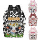 MyPupSocks Customized Name Diaper Bag with Adorable Cow- Tailored Mommy Backpack Comfort for You and Your Little One