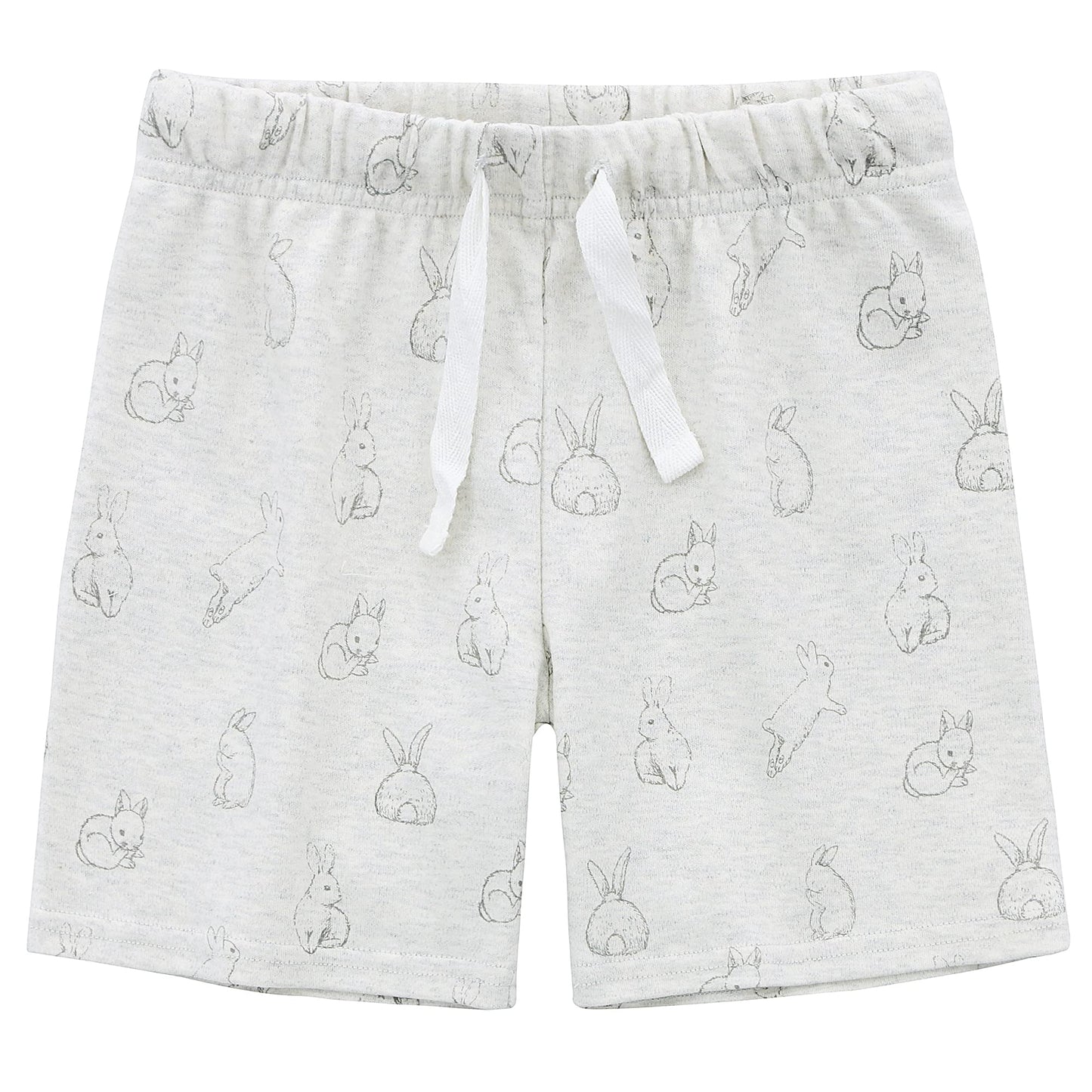 Owlivia Kids Pjs Set, Boys Girls Summer Short-Sleeve Sleepwear, 100% Organic Cotton Toddler Pajamas(3 Years, Rabbit Gray)